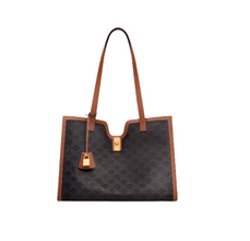 Women's Celine Triomphe Canvas And Leather Tote