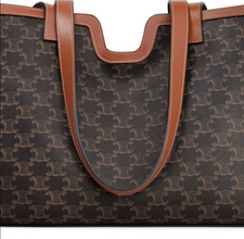 Women's Celine Triomphe Canvas And Leather Tote