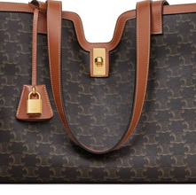 Women's Celine Triomphe Canvas And Leather Tote