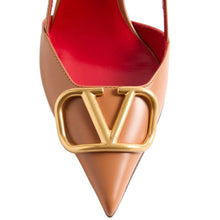 Valentino Garavani VLogo Signature Slingback Pumps For Women - Brown