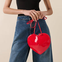 Alaïa 'Le Cœur' Red Crossbody Bag – Heart - Shaped Patent Leather Mini Purse | Modern Romantic Luxury - BEAUTY BAR