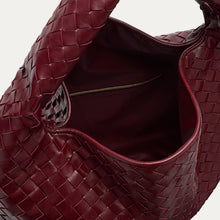 Bottega Large Hop Shoulder Bag Wine Leather With Gold Hardware Elegant Everyday Luxury - BEAUTY BAR