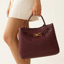 Bottega Veneta Large Andiamo Bag Barolo Intrecciato Leather With Knotted Strap Compact Italian Luxury - BEAUTY BAR