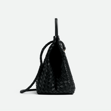 Bottega Veneta Large Andiamo Bag – Black Intrecciato Leather With Knotted Strap Modern Italian Luxury - BEAUTY BAR