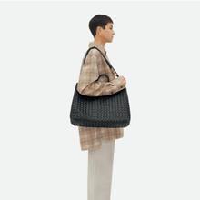 Bottega Veneta Large Andiamo Bag – Black Intrecciato Leather With Knotted Strap Modern Italian Luxury - BEAUTY BAR