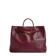 Bottega Veneta Medium Andiamo Bag Burgundy Leather With Gold Hardware Iconic Italian Design - BEAUTY BAR