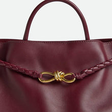 Bottega Veneta Medium Andiamo Bag Burgundy Leather With Gold Hardware Iconic Italian Design - BEAUTY BAR