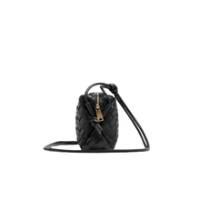 Bottega Veneta Mini Loop Camera Bag Black Leather With Signature Loop Handle Compact Luxury - BEAUTY BAR