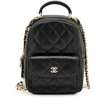Chanel Mini Phone Holder Backpack Black Caviar Light Gold Hardware - BEAUTY BAR