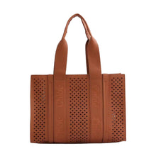 Chloé Woody Tote Brown Bag In Perforated Leather - BEAUTY BAR