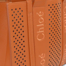 Chloé Woody Tote Brown Bag In Perforated Leather - BEAUTY BAR