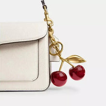 Coach Cherry Bag Charm Brass/Red Apple