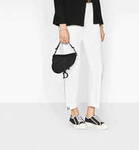 Dior Mini Ultramatte Black Saddle Bag Grained Leather - BEAUTY BAR