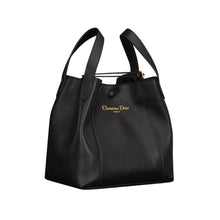 Dior Signature Bucket Bag Black Leather Structured Shoulder Bag