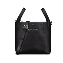 Dior Signature Bucket Bag Black Leather Structured Shoulder Bag