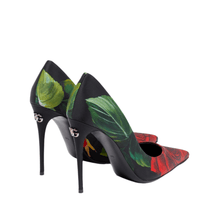 Dolce & Gabbana Lollo Floral Jersey Pumps In Rose Rosse Fdo Nero - BEAUTY BAR