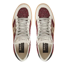 Golden Goose Ball - Star Leather - Trimmed Glitter Sneakers In Red - BEAUTY BAR