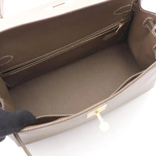 Hermès Kelly Handbag B Outside Stitched Epsom Leather Etoupe