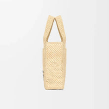 Loewe Mini Loewe Font Tote In Raffia For Women