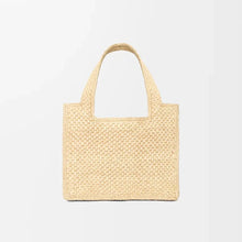 Loewe Mini Loewe Font Tote In Raffia For Women