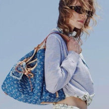 Louis Vuitton Monogram Denim CarryAll MM Bag - BEAUTY BAR