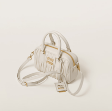 Miu Miu Arcadie Matelasse Leather S Narrow - Bag White - BEAUTY BAR