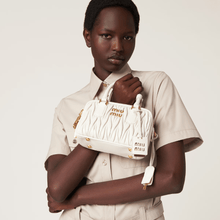 Miu Miu Arcadie Matelasse Leather S Narrow - Bag White - BEAUTY BAR