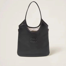 Miu Miu IVY Canvas And Black Leather Bag - BEAUTY BAR