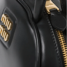 Miu Miu Leather Shoulder Bag - Women's Black Crossbody Handbag - BEAUTY BAR