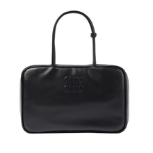 Miu Miu Luxury Leather Bag With Polished Hardware Elegant Designer Statement - BEAUTY BAR