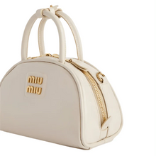 Miu Miu Vernice Branded Leather Top - Handle Bag - BEAUTY BAR
