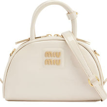 Miu Miu Vernice Branded Leather Top - Handle Bag - BEAUTY BAR