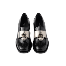 Prada Brushed Leather Loafers With Metal Details - BEAUTY BAR
