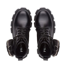 Prada Monolith Brushed Leather And Nylon Boots With Pouch - BEAUTY BAR