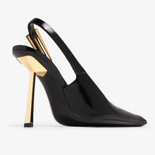 Yves Saint Laurent Lee Slingback Pumps In Glazed Leather - BEAUTY BAR