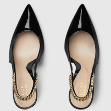 Gucci Signoria Slingback Pump In Black Leather