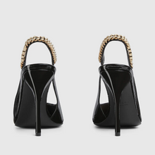 Gucci Signoria Slingback Pump In Black Leather
