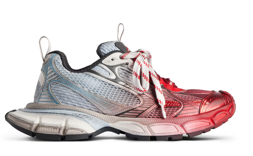 Balenciaga 3xl Toe Spray Sneaker in White/blue/grey/red