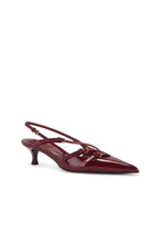 Miu Miu Patent Leather Slingback Pumps in Burgundy