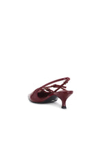Miu Miu Patent Leather Slingback Pumps in Burgundy