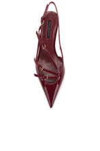 Miu Miu Patent Leather Slingback Pumps in Burgundy