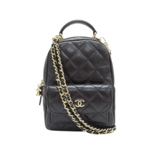 Chanel Mini Phone Holder Backpack Black Caviar Light Gold Hardware