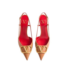 Valentino Garavani VLogo Signature Slingback Pumps For Women - Brown