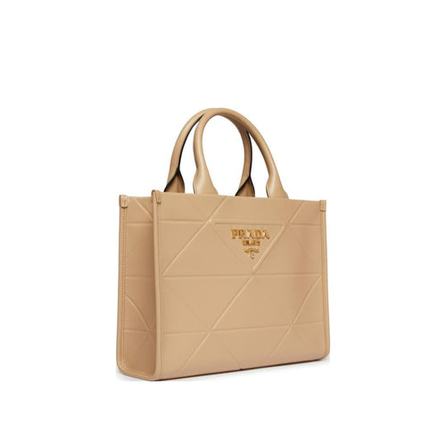 Prada Symbole Large Top-Handle Bag Beige