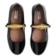 Alaïa Embellished Patent Leather Ballet Flats