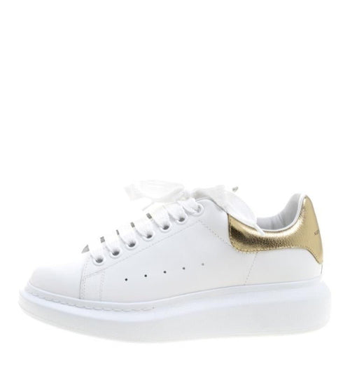 Alexander McQueen White/Gold Oversized Sneaker