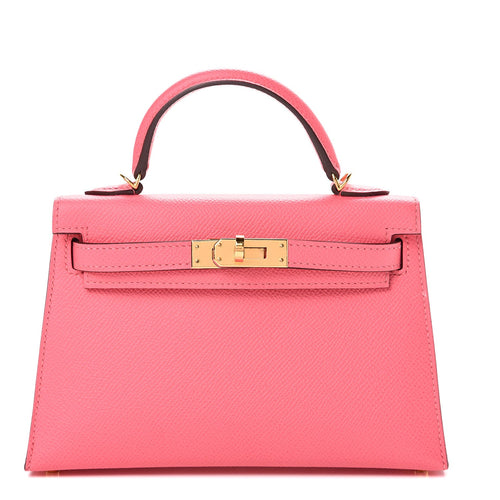 Hermes Epsom Mini Kelly Sellier 20 Rose Azalee