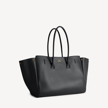 Balenciaga Bel Air Carry All Bag Medium In Black Smooth Calfskin, Aged - Gold Hardware - BEAUTY BAR