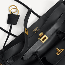Balenciaga Bel Air Carry All Bag Medium In Black Smooth Calfskin, Aged - Gold Hardware - BEAUTY BAR