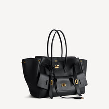 Balenciaga Bel Air Carry All Bag Medium In Black Smooth Calfskin, Aged - Gold Hardware - BEAUTY BAR